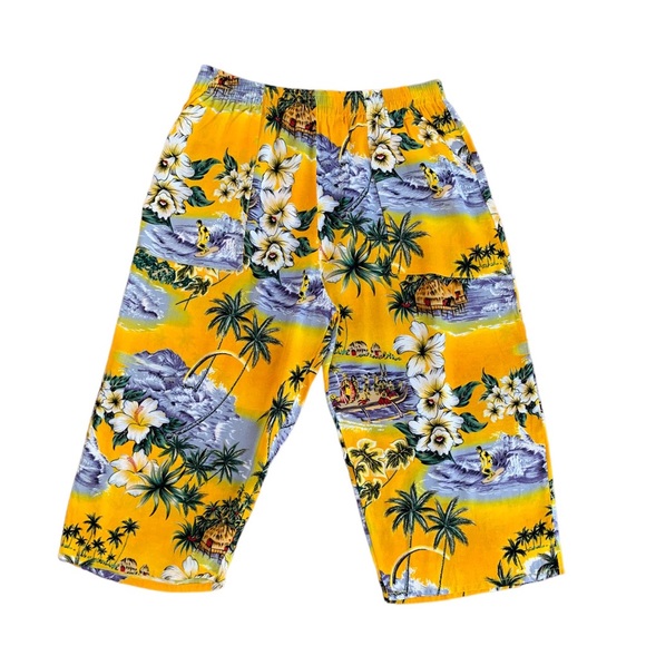 Island Planet Tropical Print Capris Pants - Picture 3 of 8